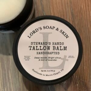 STEWARD'S HANDS - TALLOW BALM (CEDAR & FIR EO BLEND)) AMBER JAR 2OZ