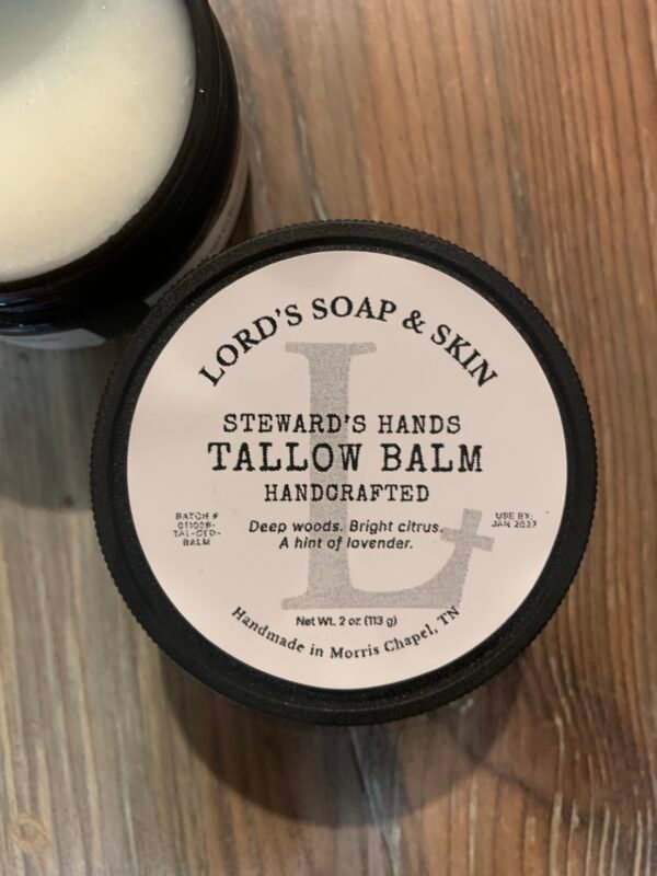 STEWARD'S HANDS - TALLOW BALM (CEDAR & FIR EO BLEND)) AMBER JAR 2OZzP