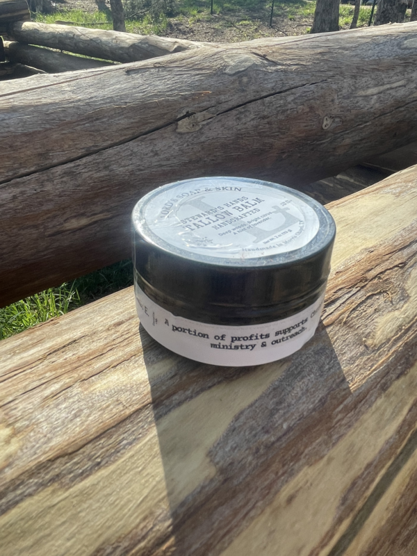 VIRTUOUS HANDS TALLOW BALM - (LAVENDER & LEMONGRASS EO BLEND) AMBER JAR 2 OZ