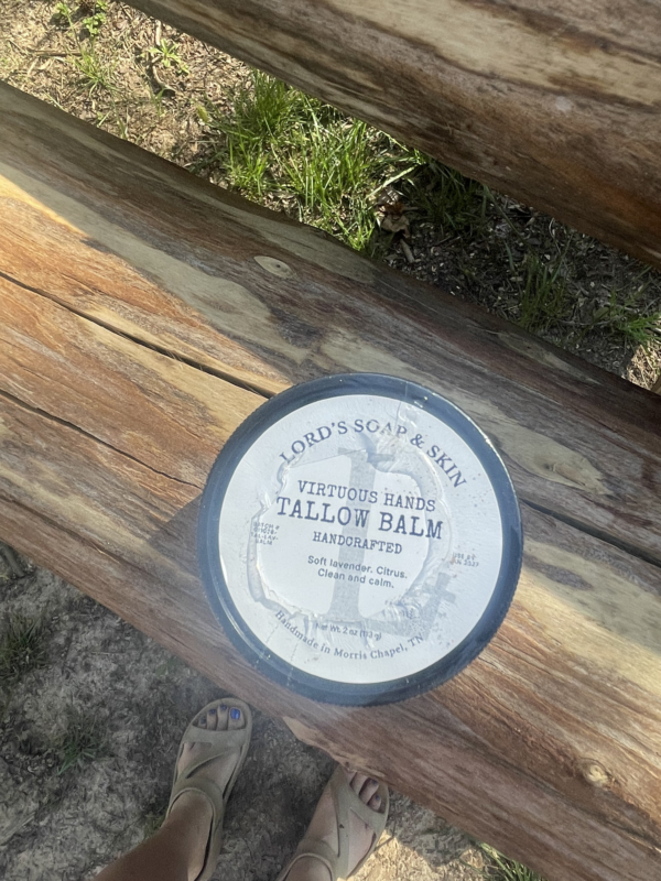 VIRTUOUS HANDS TALLOW BALM - (LAVENDER & LEMONGRASS EO BLEND) AMBER JAR 2 OZ